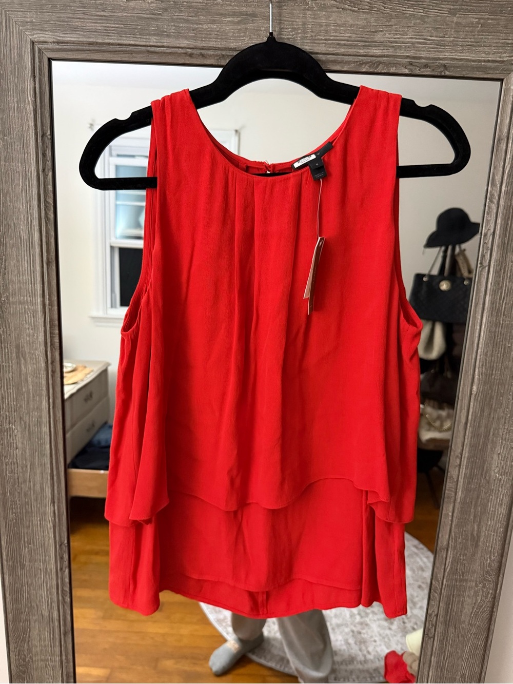 J Crew Women's Red Layered Sleeveless Camisole